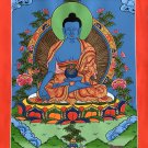 MEDICINE BUDDHA/ BHAISAJYAGURU ORIGINAL MASTERPIECE TIBETAN THANGKA PAINTING