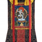 MACHIG LABDRON ORIGINAL TIBETAN THANGKA PAINTING FOR CHOD PRACTICE SILK FRAMED