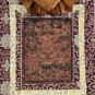 BUDDHA LIFE MANDALA OLD OIL VARNISHED TIBETAN THANGKA PAINTING WITH SILK BROCADE