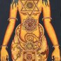 7 YOGIC CHAKRA/ MALE BODY KUNDALINI HEALING ORIGINAL TIBETAN THANGKA PAINTING