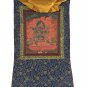 VAJRAPANI  OIL VARNISHED  ORIGINAL TIBETAN THANGKA PAINTING WITH SILK BROCADE