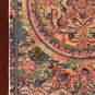 BUDDHA LIFE STORY  BIG CIRCLE  MANDALA  ORIGINAL TIBETAN THANGKA PAINTING