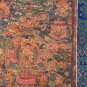BUDDHA LIFE MANDALA ORIGINAL TIBETAN THANGKA PAINTING WITH HIGH SILK BROCADE