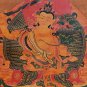 MANJUSHREE OIL VARNISHED ORIGINAL TIBETAN THANGKA PAINTING WITH COTTON BROCADE