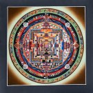HAND-PAINTED KALACHAKRA MANDALA – WHEEL OF LIFE TIBETAN THANGKA PAINTING