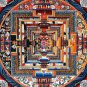 HAND-PAINTED KALACHAKRA MANDALA â WHEEL OF LIFE TIBETAN THANGKA PAINTING