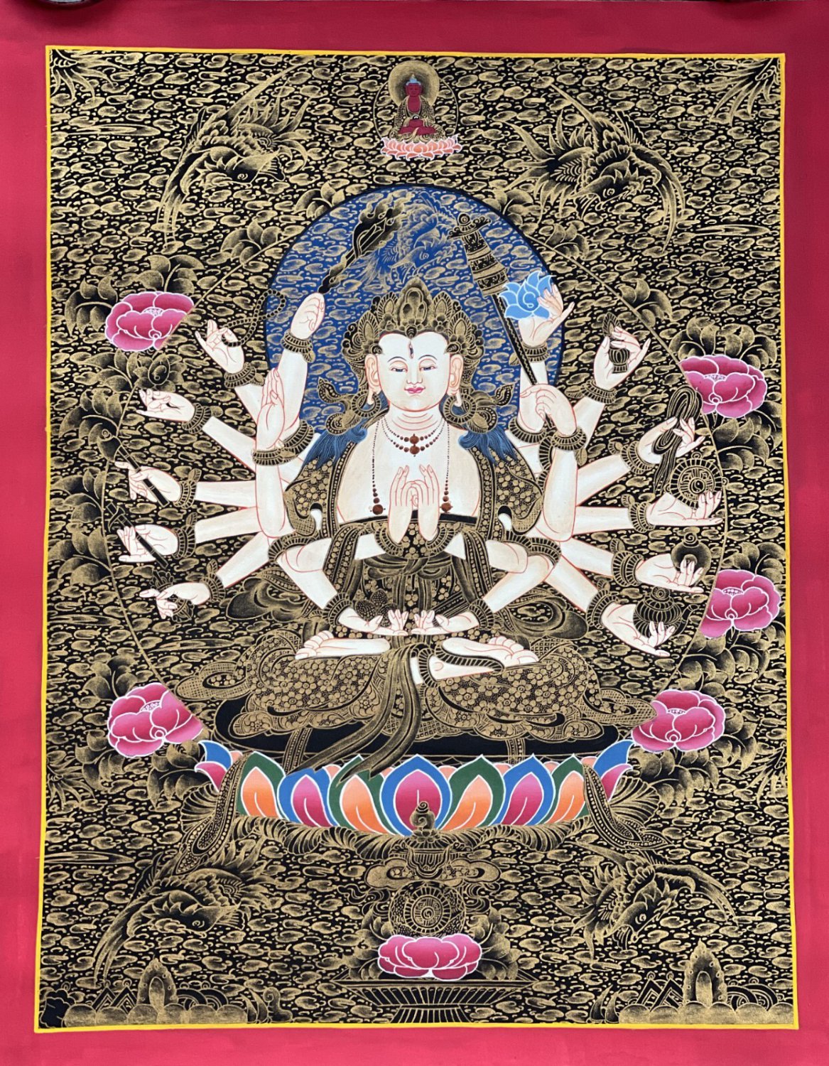 CHANDI/ CUNDI/ CHUNDI / TSUNDRI ORIGINAL MASTERPIECE TIBETAN THANGKA PAINTING