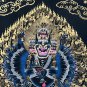 YAMANTAKA ORIGINAL TIBETAN THANGKA HAND-PAINTED BLACK & GOLD TANTRIC DIETY ART