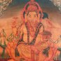 HAND-PAINTED LORD GANESHA THANGKA – OIL VARNISHED HINDU SACRED ART