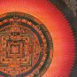 KALACHAKRA MANDALA TIBETAN THANGKA OIL VARNISHED BUDDHIST ART WITH SILK BROCADE