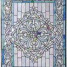 Blue Patchwork Celtic Stained Glass Window TU6