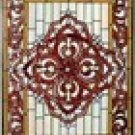 Scarlet Patchwork with Jewels Stained Glass Window FX34
