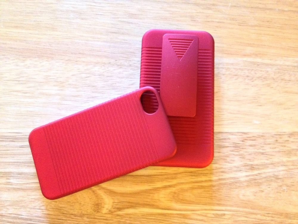 Rawlings Brand Hard Case with Holster / Stand For iPhone 4 4S Red Or Black