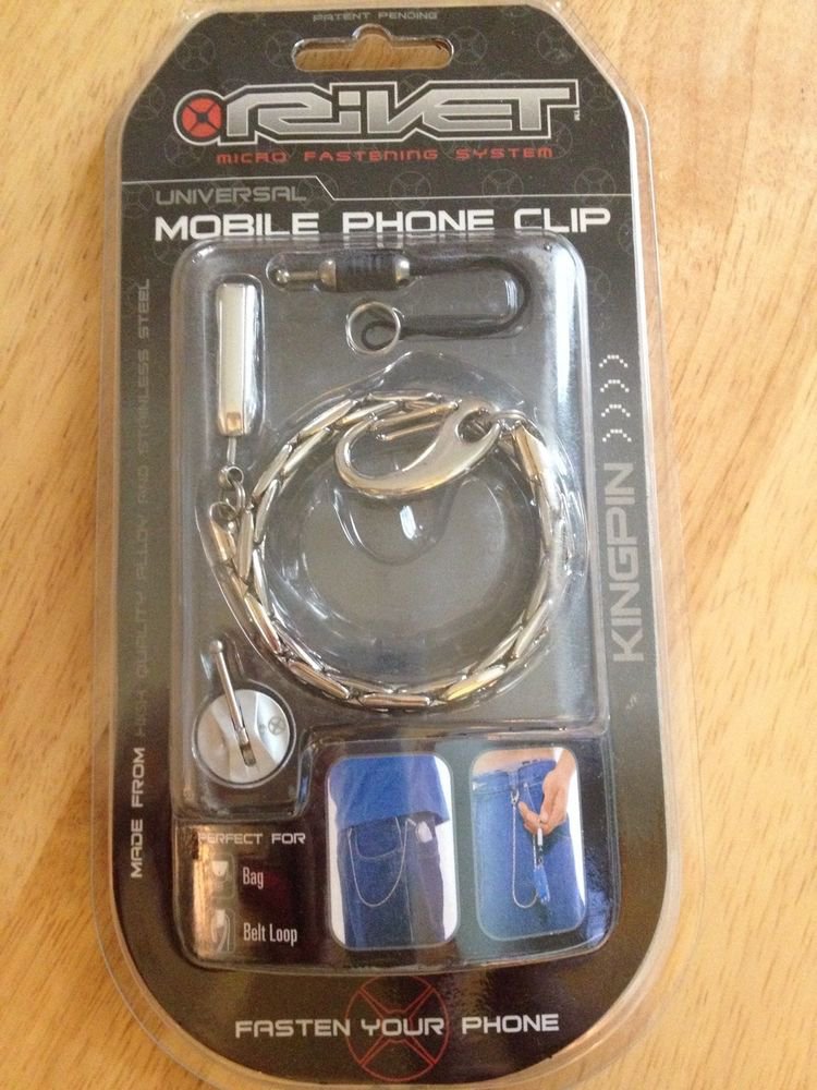Universal Chain Smartphone Cell Phone Clip Holder By Rivet Kingpin