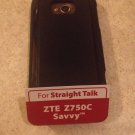 Black Purple Case for Straight Talk ZTE Z750C Savvy Gel Case for Straight Talk
