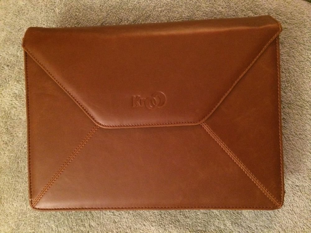 iPad Or Tablet Pouch Bag Case Cover Brown Leather