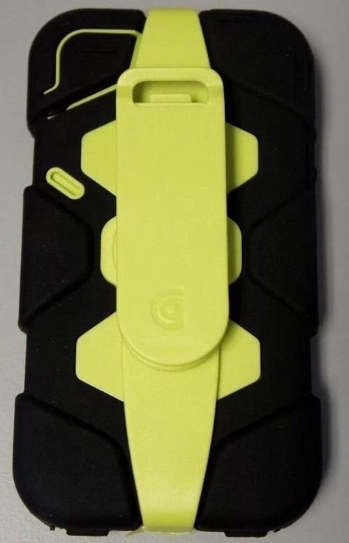 OEM Griffin Survivor Case for iPhone 4 4S Belt Clip Swivel 360 Black/Lime Green