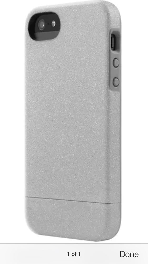 Incase Crystal Meta Slider Case for iPhone 5 5S Silver Sparkle Metallic