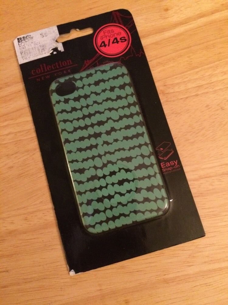 New York Collection Hardshell Case for Apple iPhone 4/4S Blue/Green Cover Matte