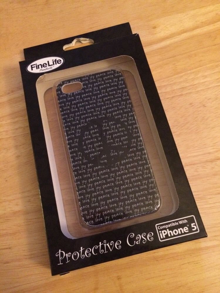Apple iPhone 5 5S Peace Design Hard Case FineLife Protective Case Black/White