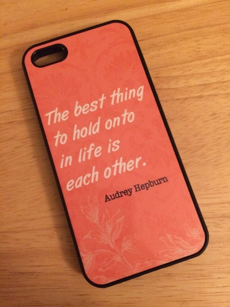 iPhone 5 5S Hard Case Audrey Hepburn Pink/White Case Gel Sides Hollywood Star