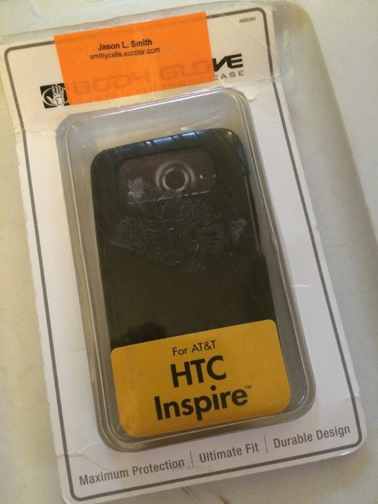 HTC Inspire Body Glove Grasp Case Cover Black Gel Case for ATT
