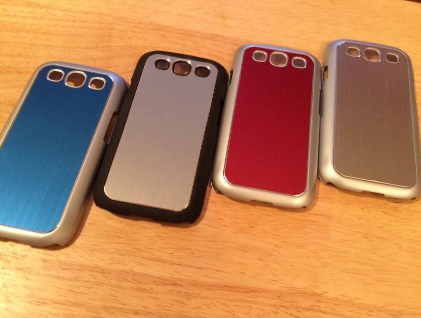 Metallic Protective Case for Samsung Galaxy S3 SIII Chrome Black Red Blue