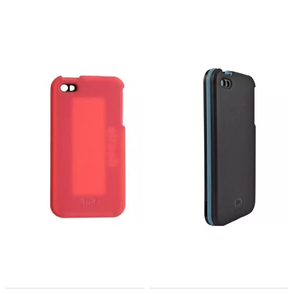 AGF BeetleShell Case for Apple iPhone 4 4S Matte Pink w/ Purple Black w/ Blue
