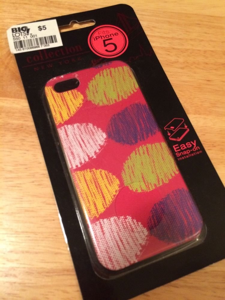 Apple iPhone 5 5S Hard Case New York Collection Pink Purple By Motion Systems