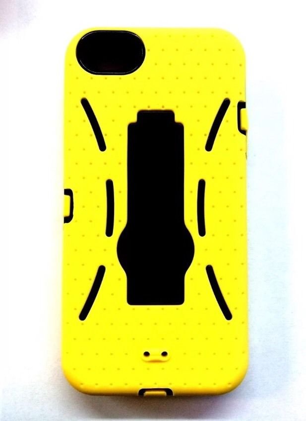 iCover Kickstand Case for iPhone 5 Defender case iPhone 5S  Yellow w/ Black