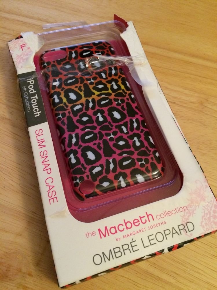 Macbeth collection iPod Touch 5 5th Gen Hardshell Case 'Ombre Leopard Pink/white