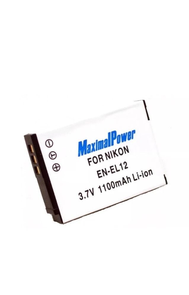 MaximalPower Nikon Replacement Camera Battery NIK EN-EL12 1100mAh Li-ion