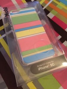 PointMobl Case for Apple iPhone 5c Pastel Stripes Snap On Case RadioShack