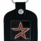 SWW15103KC - HOUSTON ASTROS GENUINE BLACK LEATHER FRAMED KEY CHAIN