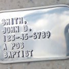 Real  Shiny Embossed Military Dog Tag Made  4 Your Paracord