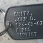 Real Standard Embossed Military Issue GI Dog Tag Dogtag Keyring Made Just For U