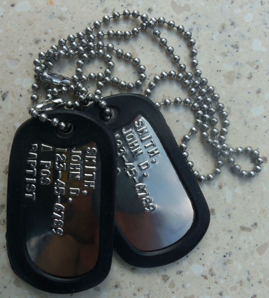 Real Shiny Military Dog Tags Dogtags Made Just For You