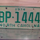 1974 North Carolina YOM Truck License Plate Tag NC BP-1444 VG+ NC6