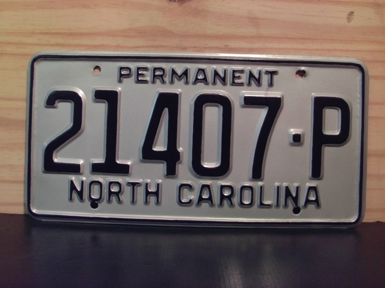 1970s North Carolina Permanent License Plate NC #21407-P