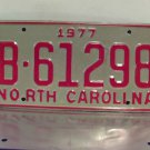 1977 North Carolina NC YOM Trailer / Camper License Plate B-61298 Mint NCY6