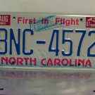 1987 North Carolina First in Flight License Plate NC #BNC-4572 YOM EX NCY4