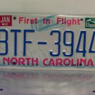 1988 North Carolina YOM First in Flight License Plate NC #BTF-3994 NCY4