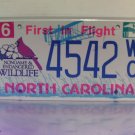 2010 North Carolina NC Wildlife License Plate Tag #4542WC NC11