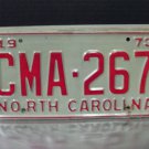 1973 North Carolina NC YOM License Plate Tag #CMA-267 VG NCY2