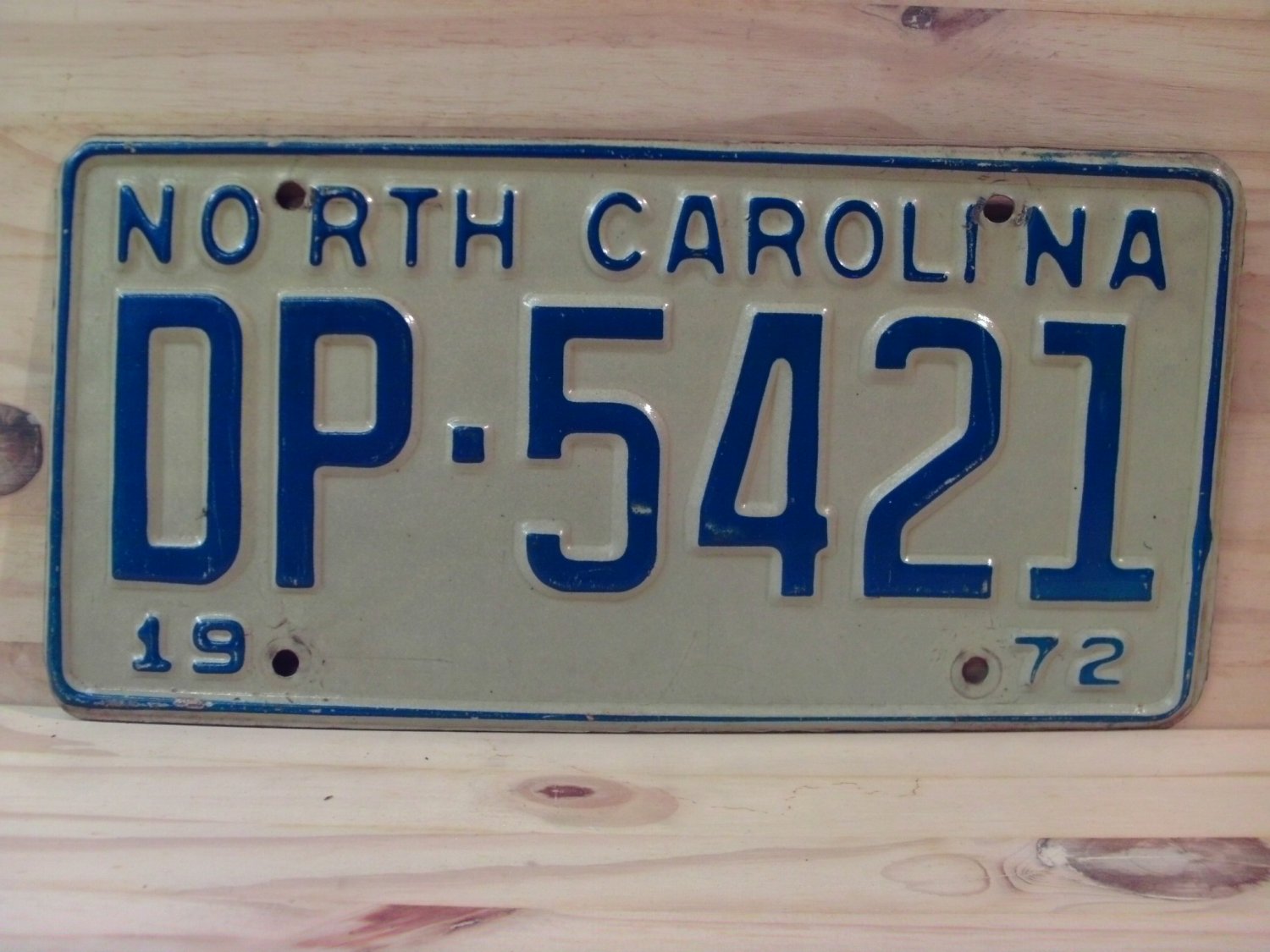 1972 North Carolina Nc Ex Passenger Yom License Plate Dp 5421