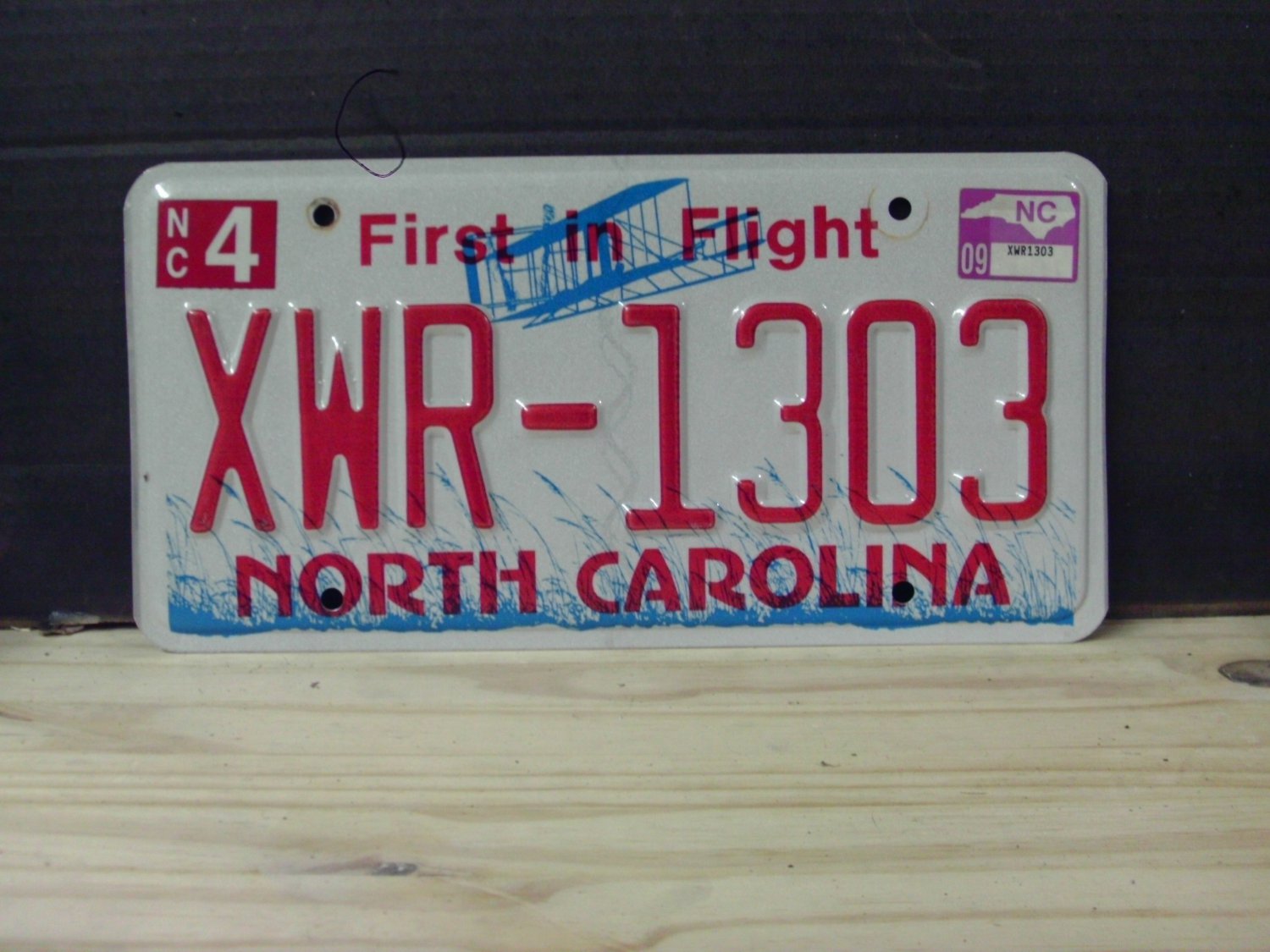 2009 North Carolina NC License Plate Tag XWR1303