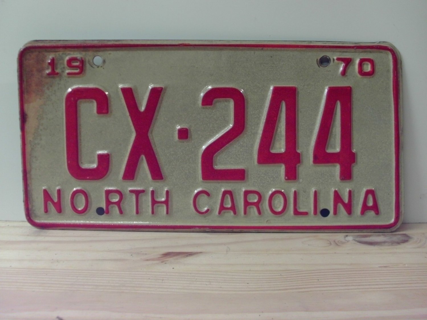 1970 North Carolina License Plate NC #CX-244 NCY1