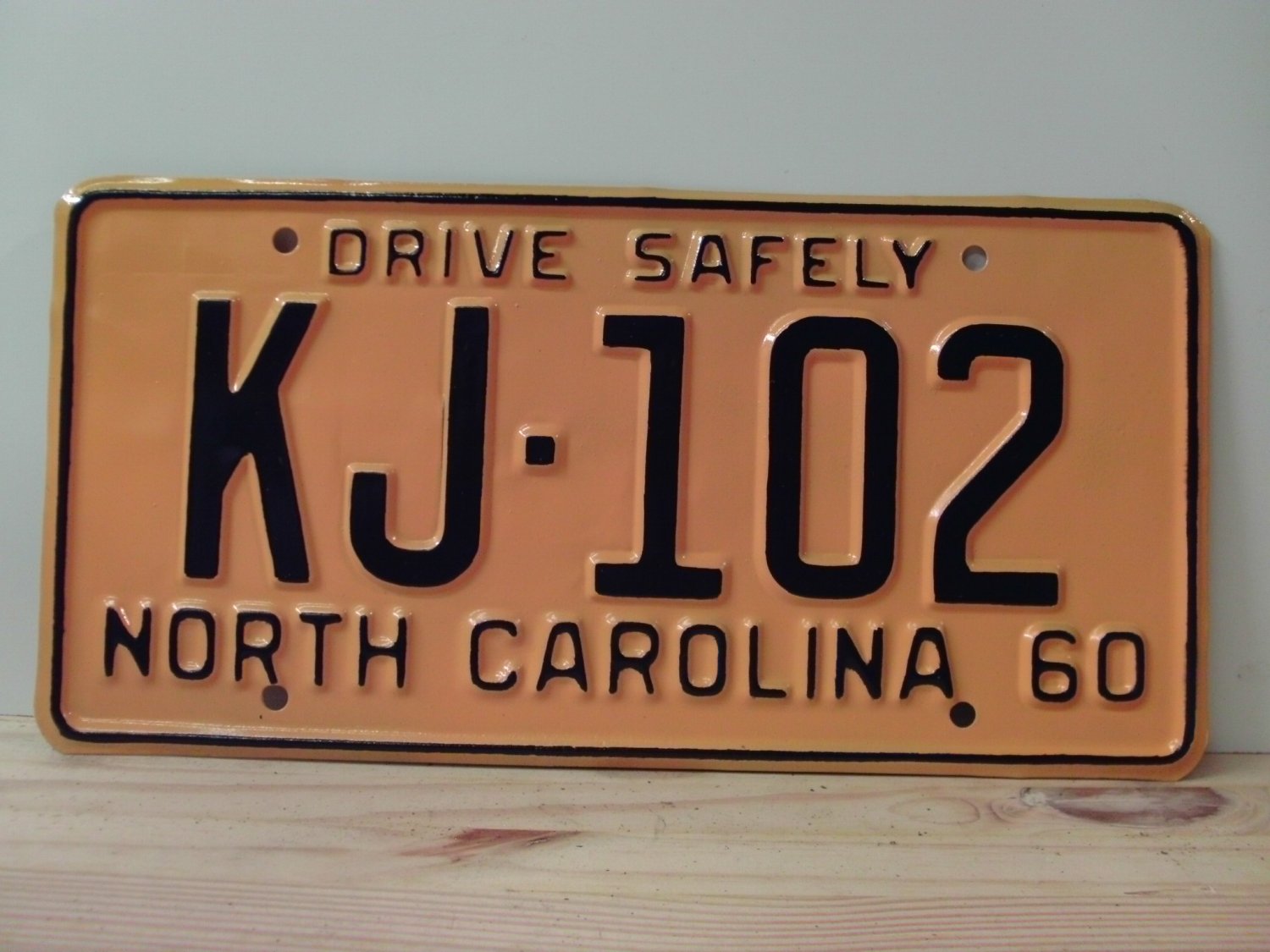 1960 North Carolina Rat Rod License Plate Tag NC #KJ-102 YOM