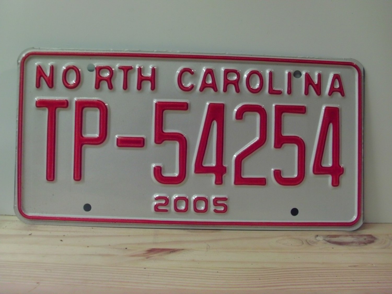 2005 North Carolina Transporter License Plate NC TP54254