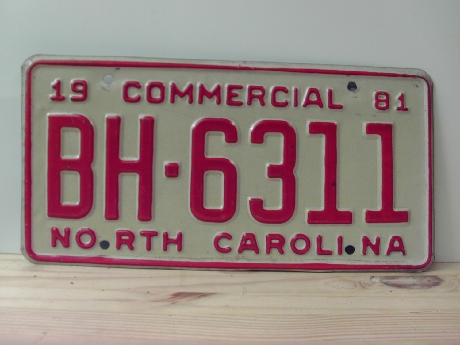 1981 North Carolina Truck YOM License Plate NC BH6311